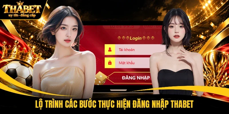 Lộ trình các bước thực hiện đăng nhập THABET
